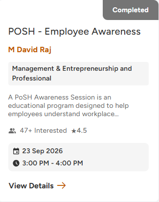 Two POSH Awareness Sessions, One Clear Signal
