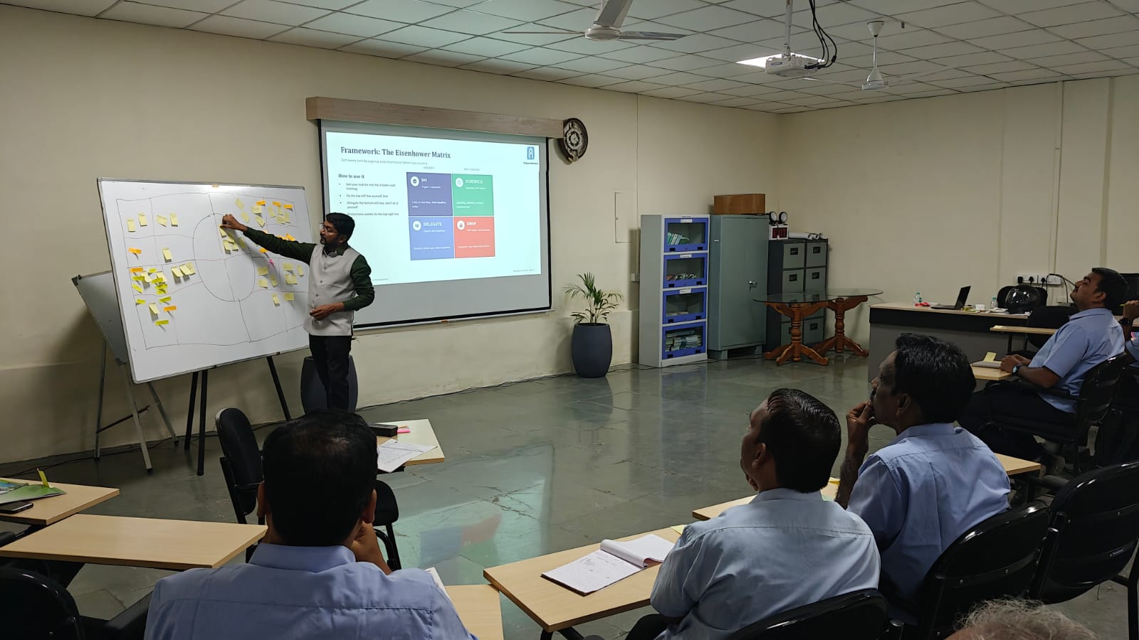 M David Raj explaining Work Delegation Architecture at Thermopads