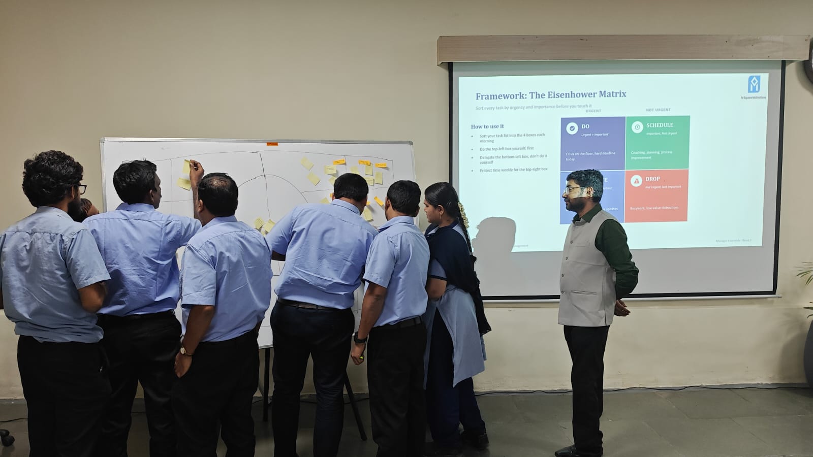 M Square Motivation leadership workshop at Thermopads facility
