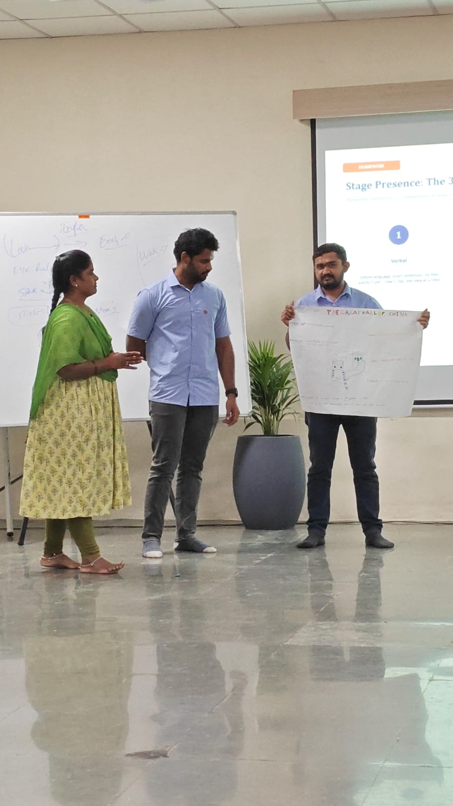 Participants presenting operational workflows during a Thermopads workshop