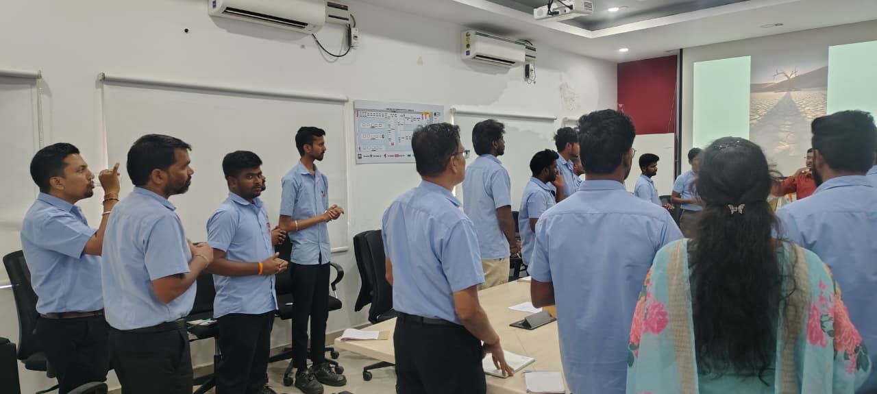 Thermo Cables staff engaging in collaborative group coordination drills